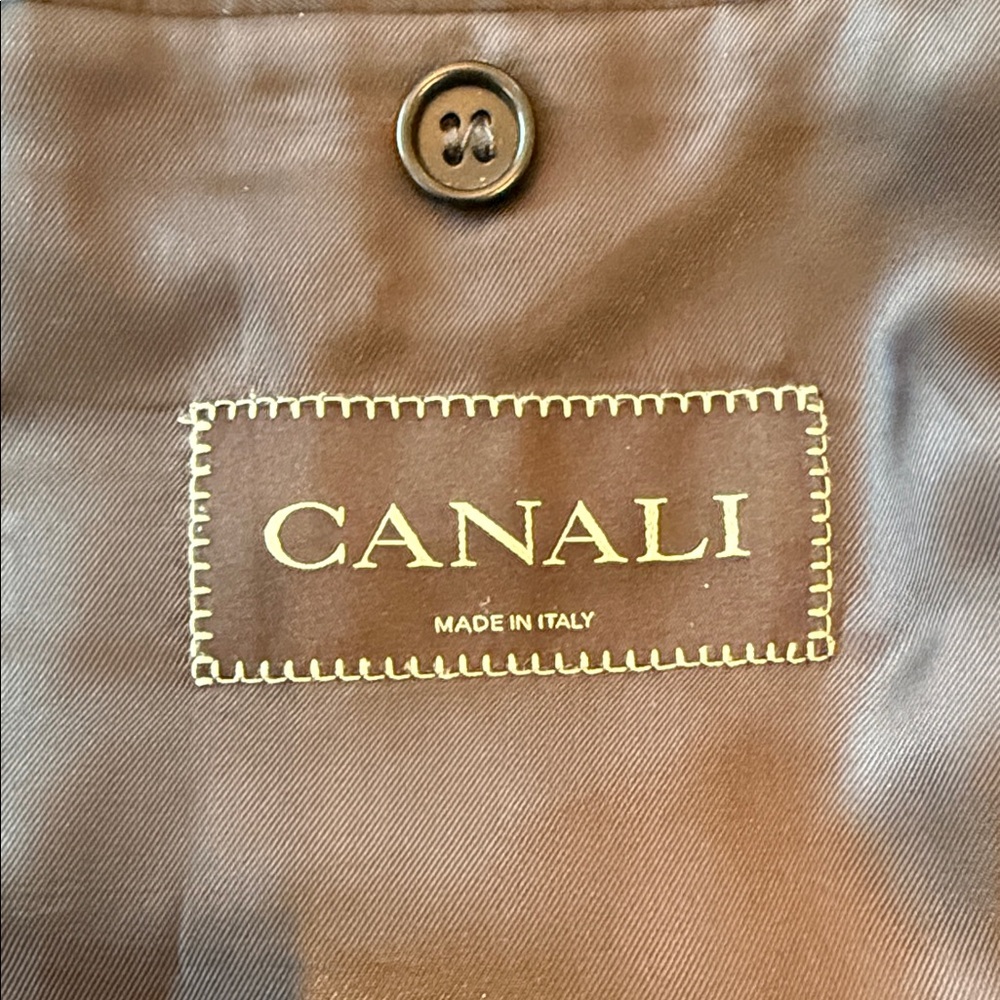 Canali Brown Checkered Jacket